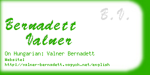 bernadett valner business card